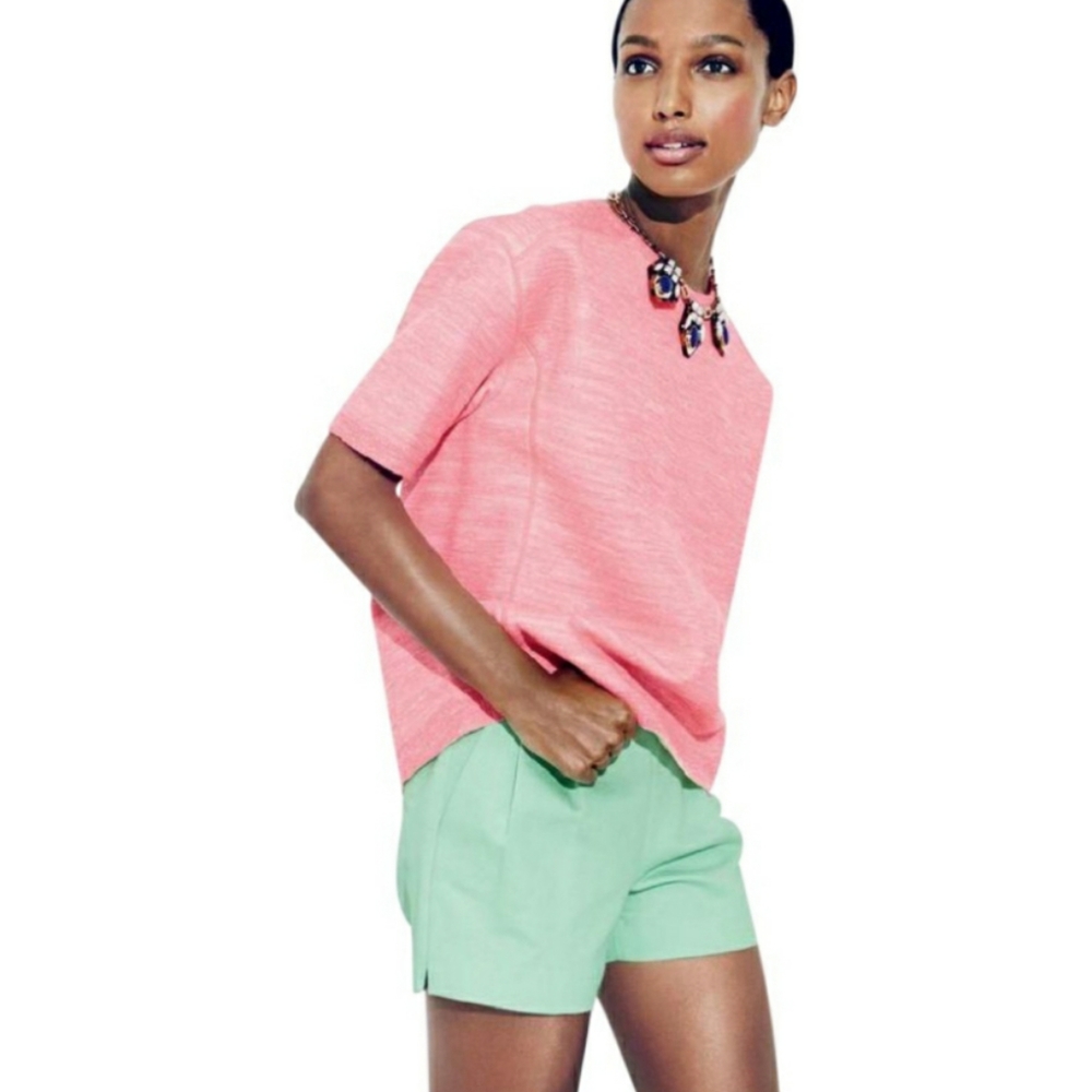 J Crew | Mint Green Pleated Pique Shorts Pockets 8